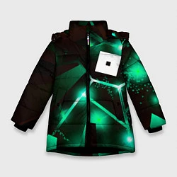 Куртка зимняя для девочки Roblox разлом плит, цвет: 3D-черный