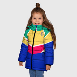 Куртка зимняя для девочки FIRM ретро раскраска, цвет: 3D-светло-серый — фото 2