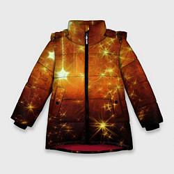 Зимняя куртка для девочки Золотистае звёзды