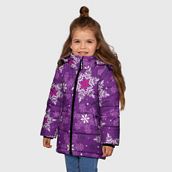 Куртка зимняя для девочки Violet snow, цвет: 3D-черный — фото 2