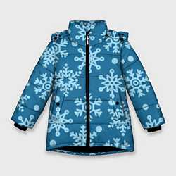 Куртка зимняя для девочки Blue snow, цвет: 3D-черный