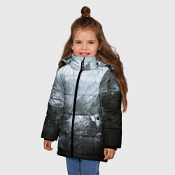 Куртка зимняя для девочки Природа Скайрима, цвет: 3D-красный — фото 2