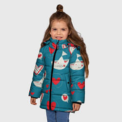 Куртка зимняя для девочки Корабль любви, цвет: 3D-светло-серый — фото 2