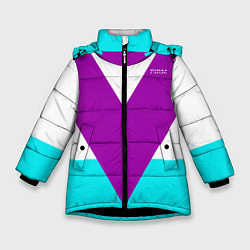 Куртка зимняя для девочки В ретро стиле FIRM, цвет: 3D-черный