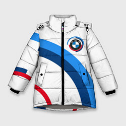 Куртка зимняя для девочки M perfomance - bmw, цвет: 3D-светло-серый