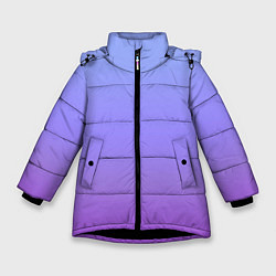 Куртка зимняя для девочки Фиолетовый градиент, цвет: 3D-черный