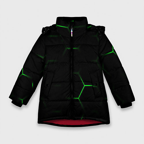 Зимняя куртка для девочки Соты бронированный стиль / 3D-Красный – фото 1