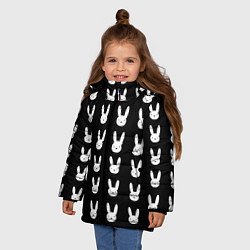 Куртка зимняя для девочки Bunny pattern black, цвет: 3D-красный — фото 2