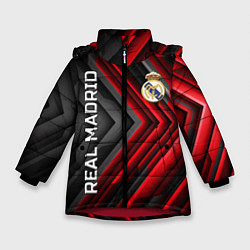 Куртка зимняя для девочки Real Madrid art, цвет: 3D-красный