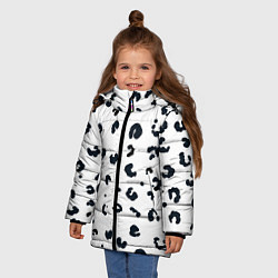 Куртка зимняя для девочки Снежный барсик, цвет: 3D-красный — фото 2