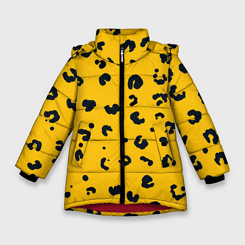 Зимняя куртка для девочки Леопардик / 3D-Красный – фото 1