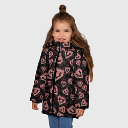 Куртка зимняя для девочки Big bang pattern, цвет: 3D-светло-серый — фото 2