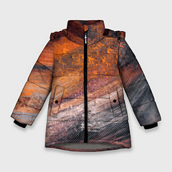 Куртка зимняя для девочки Пустынный ветер, цвет: 3D-светло-серый
