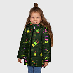 Куртка зимняя для девочки ABC, цвет: 3D-черный — фото 2