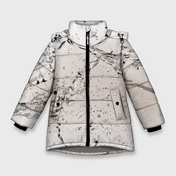 Куртка зимняя для девочки Волна на стекле, цвет: 3D-светло-серый