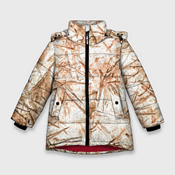 Куртка зимняя для девочки Резкие контуры, цвет: 3D-красный