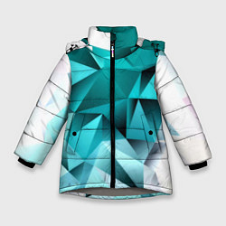 Куртка зимняя для девочки Green abstraction, цвет: 3D-светло-серый
