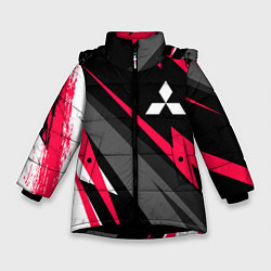 Куртка зимняя для девочки Mitsubishi fast lines, цвет: 3D-черный