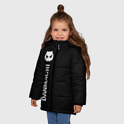 Куртка зимняя для девочки DanMachi glitch на темном фоне: по-вертикали, цвет: 3D-черный — фото 2
