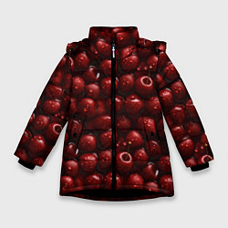 Зимняя куртка для девочки Сочная текстура из вишни