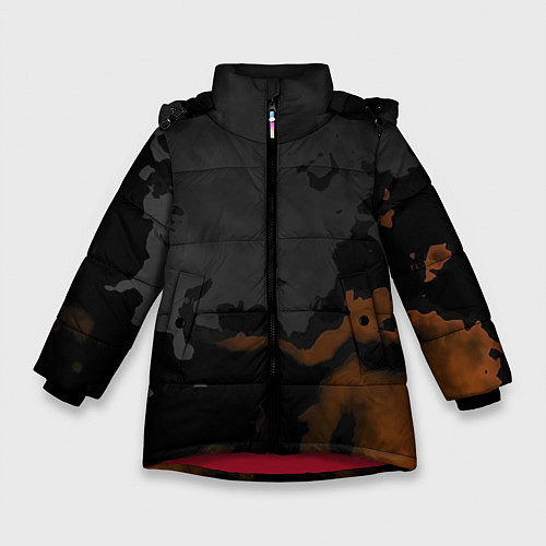Зимняя куртка для девочки Темнота / 3D-Красный – фото 1