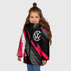 Куртка зимняя для девочки Volkswagen fast lines, цвет: 3D-черный — фото 2