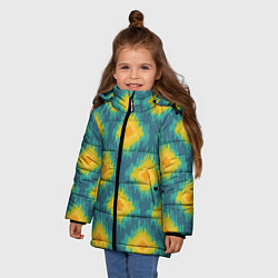 Куртка зимняя для девочки Этника узор, цвет: 3D-светло-серый — фото 2