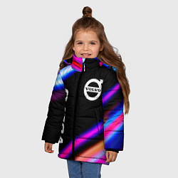Куртка зимняя для девочки Volvo speed lights, цвет: 3D-черный — фото 2