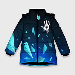 Куртка зимняя для девочки Death Stranding взрыв частиц, цвет: 3D-черный