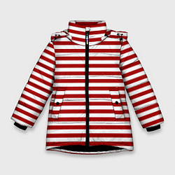 Куртка зимняя для девочки Тельняшка краповая Спецназ МВД, цвет: 3D-черный