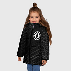 Куртка зимняя для девочки Dongfeng карбоновый фон, цвет: 3D-черный — фото 2
