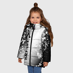 Куртка зимняя для девочки Half-Life glitch на светлом фоне: по-вертикали, цвет: 3D-черный — фото 2