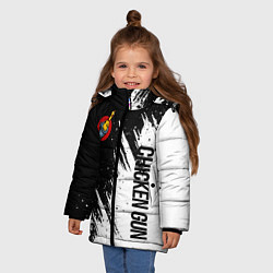 Куртка зимняя для девочки Chicken gun - белая краска, цвет: 3D-черный — фото 2