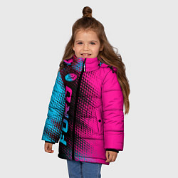 Куртка зимняя для девочки Ford - neon gradient: по-вертикали, цвет: 3D-черный — фото 2