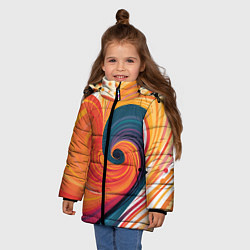 Куртка зимняя для девочки Вихрь цвета, цвет: 3D-черный — фото 2
