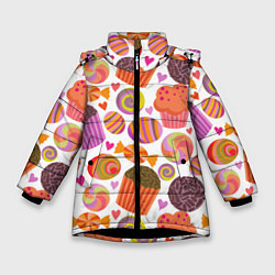 Куртка зимняя для девочки Пасха, цвет: 3D-черный