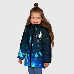 Куртка зимняя для девочки No Mans Sky взрыв частиц, цвет: 3D-черный — фото 2