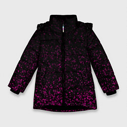 Куртка зимняя для девочки Ночной розовый, цвет: 3D-черный