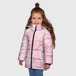 Куртка зимняя для девочки Розы бледные, цвет: 3D-светло-серый — фото 2