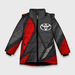 Куртка зимняя для девочки Toyota sports racing, цвет: 3D-черный