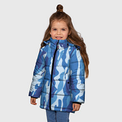Куртка зимняя для девочки Blue military, цвет: 3D-черный — фото 2
