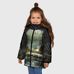 Куртка зимняя для девочки Stalker выход из коллектор, цвет: 3D-красный — фото 2