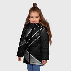 Куртка зимняя для девочки Audi sign auto, цвет: 3D-черный — фото 2
