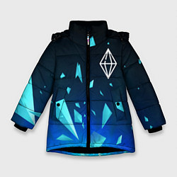 Куртка зимняя для девочки The Sims взрыв частиц, цвет: 3D-черный