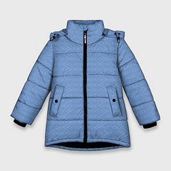 Зимняя куртка для девочки Волны голубой