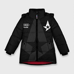 Куртка зимняя для девочки Форма Astralis black, цвет: 3D-красный