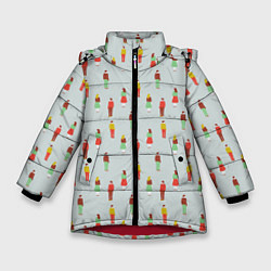 Куртка зимняя для девочки People, цвет: 3D-красный