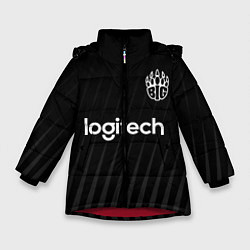 Куртка зимняя для девочки Форма BIG black, цвет: 3D-красный
