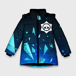 Куртка зимняя для девочки Brawl Stars взрыв частиц, цвет: 3D-черный