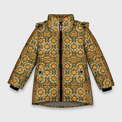 Зимняя куртка для девочки Марроканские мотивы оранж